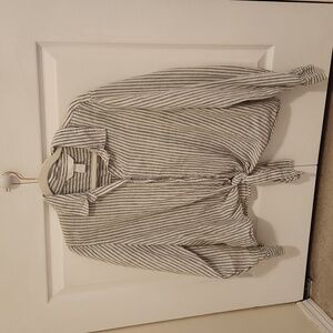 H&M Linen Button Down Top